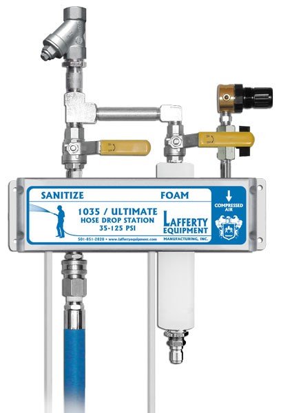 1035SS Sanitize / LCSS Foam Hose Drop Station Complete